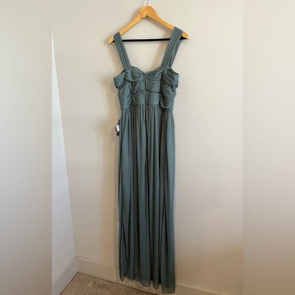 *NWT* Birdy Grey Elsye Mesh Sea Glass Bridesmaid Dress No Slit Size M - Picture 10 of 16